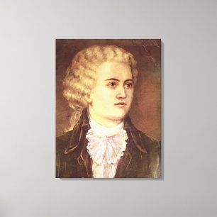 Wolfgang Amadeus Mozart tijdens zijn verblijf Canvas Afdruk