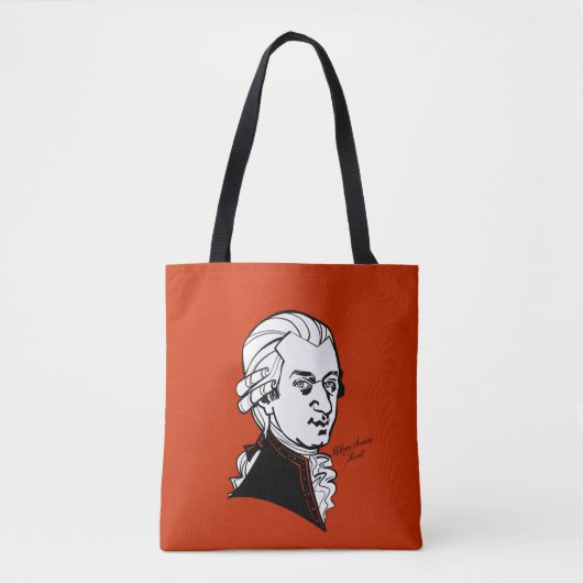 Wolfgang Amadeus Mozart Tote Bag (Voorkant)