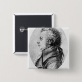 Wolfgang Amadeus Mozart Vierkante Button 5,1 Cm (Voorkant /achterkant)
