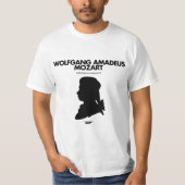 Wolfgang Amadeus Mozart witte T-shirt (Voorkant)