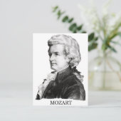Wolfgang Amadeus Mozart, zwart Briefkaart (Staand voorkant)