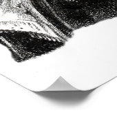 Wolfgang Amadeus Mozart, zwart Poster (Hoek)