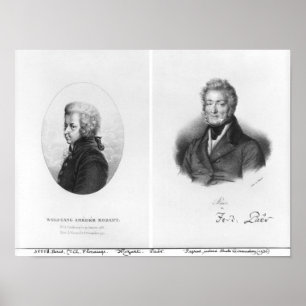 Wolfgang Amedeus Mozart en Ferdinando Paer Poster