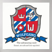 Wolfgang-jongens noemen heraldry shield poster (Voorkant)