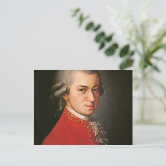 Wolfgang Mozart Briefkaart (Staand voorkant)