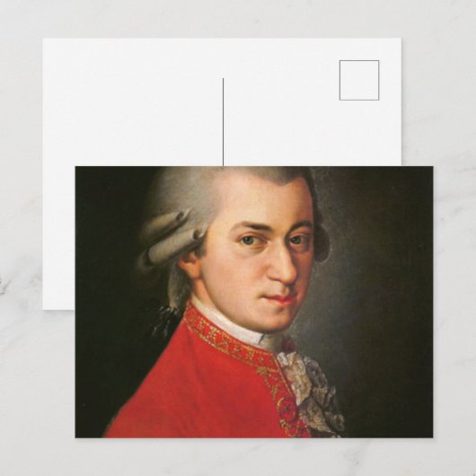 Wolfgang Mozart Briefkaart (Voorkant / Achterkant)