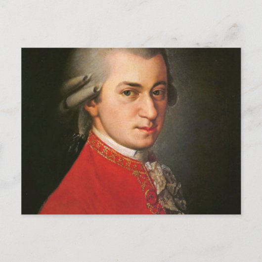 Wolfgang Mozart Briefkaart (Voorkant)