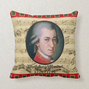 Wolfgang Mozart Music Pillow Kussen