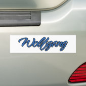 Wolfgang Name blue Aufkleber Sticker Autoaufkleber (Op auto)