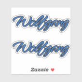 Wolfgang Name blue Aufkleber Sticker Stickerset (Vel)