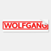 Wolfgang Stamp Bumpersticker (Voorkant)
