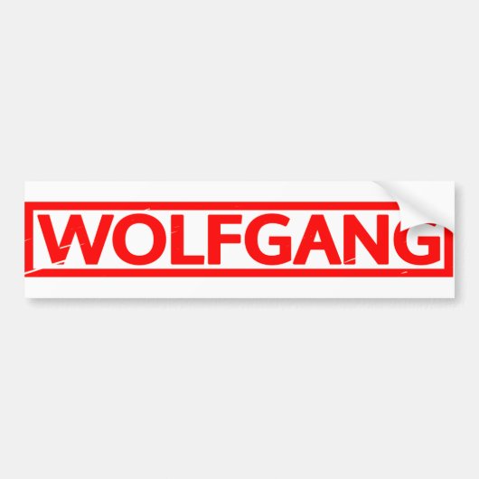 Wolfgang Stamp Bumpersticker (Voorkant)