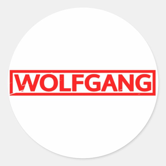 Wolfgang Stamp Ronde Sticker (Voorkant)