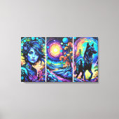 WolfGirl Canvas Afdruk (Voorkant)