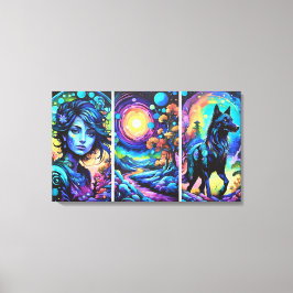 WolfGirl Canvas Afdruk