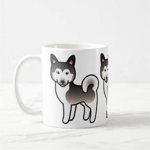 Wolfgrijze Alaskaanse Malamute-hond Illustratie Koffiemok