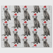 Wolfhound dog Santa Christmas for Dog Lovers Cadeaupapier (Vlak)
