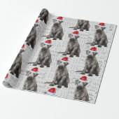 Wolfhound dog Santa Christmas for Dog Lovers Cadeaupapier (Uitgerold)