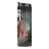 Wolfhound Hond in Sneeuw Kerstmis Thermosbeker (Geroteerd rechts)