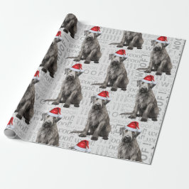 Wolfhound hond Kerstman Kerst voor hondenliefhebbe Cadeaupapier