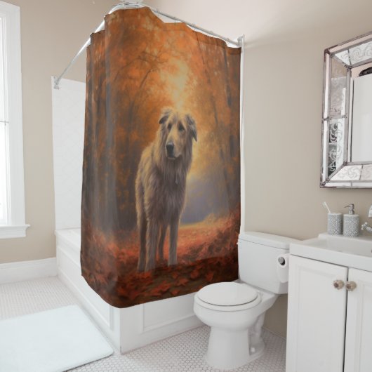 Wolfhound in Herfst laat Herfst inspireren Douchegordijn (In situ)