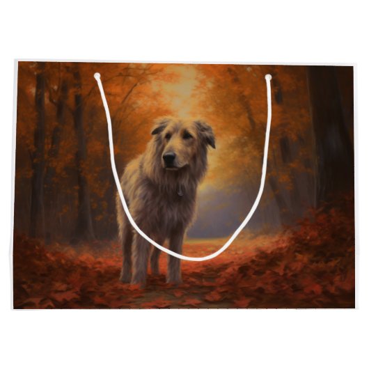Wolfhound in Herfst laat Herfst inspireren Groot Cadeauzakje (Achterkant)