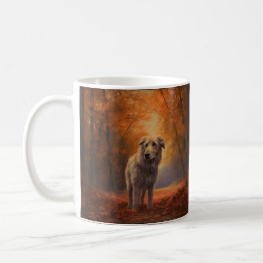 Wolfhound in Herfst laat Herfst inspireren Koffiemok (Links)