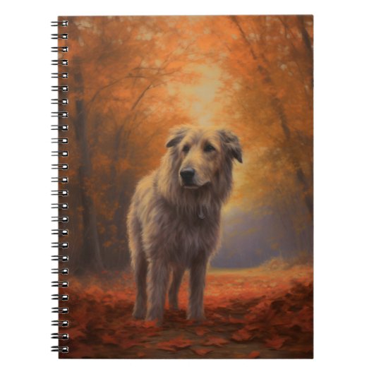 Wolfhound in Herfst laat Herfst inspireren Notitieboek (Voorkant)