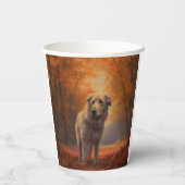 Wolfhound in Herfst laat Herfst inspireren Papieren Bekers (Achterkant)