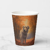 Wolfhound in Herfst laat Herfst inspireren Papieren Bekers (Voorkant)