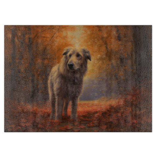 Wolfhound in Herfst laat Herfst inspireren Snijplank (Voorkant)