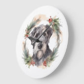 Wolfhound Kerstkrans Feestelijke Pup Grote Klok (Hoek)