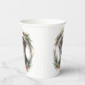 Wolfhound Kerstkrans Feestelijke Pup Papieren Bekers (Rechts)