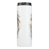 Wolfhound Kerstkrans Feestelijke Pup Thermosbeker (Achterkant)