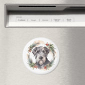 Wolfhound Kerstkrans Festieve Pup Magneet (Insitu (Vaatwasser))
