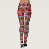 Wolfhound met Hart Rozen Valentijnsdag Leggings (Achterkant)