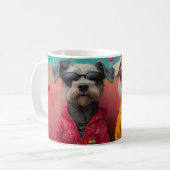 Wolfhound met Hartrozen Valentijnsdag Koffiemok (Voorkant links)