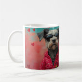 Wolfhound met Hartrozen Valentijnsdag Koffiemok (Links)