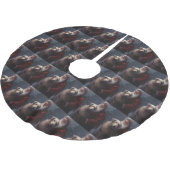 Wolfhound met Sinterklaas Feestelijke Kerstmis Kerstboom Rok (Gekanteld)