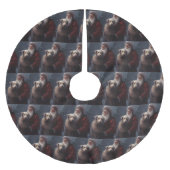 Wolfhound met Sinterklaas Feestelijke Kerstmis Kerstboom Rok (Voorkant)