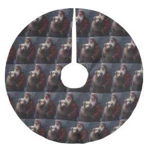 Wolfhound met Sinterklaas Feestelijke Kerstmis Kerstboom Rok