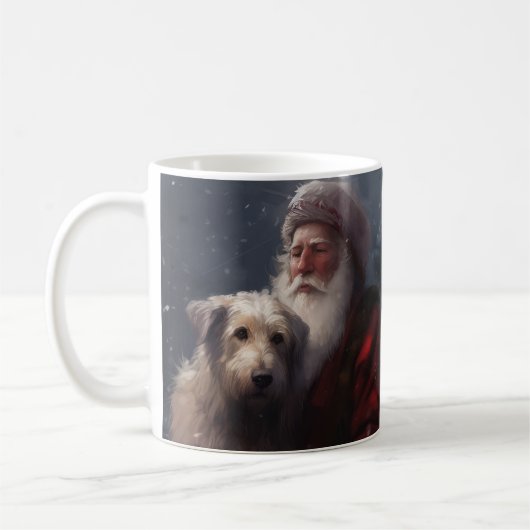 Wolfhound met Sinterklaas Feestelijke Kerstmis Koffiemok (Links)