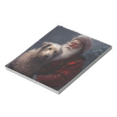 Wolfhound met Sinterklaas Feestelijke Kerstmis Notitieblok (Linkerzijde)