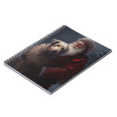 Wolfhound met Sinterklaas Feestelijke Kerstmis Notitieboek (Linkerzijde)