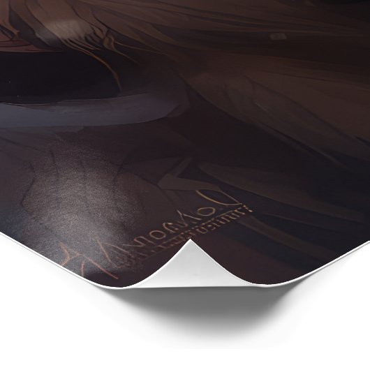 Wolfhound met Sinterklaas Feestelijke Kerstmis Perfect Poster (Hoek)