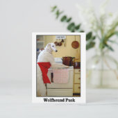 Wolfhound Puck Briefkaart (Staand voorkant)