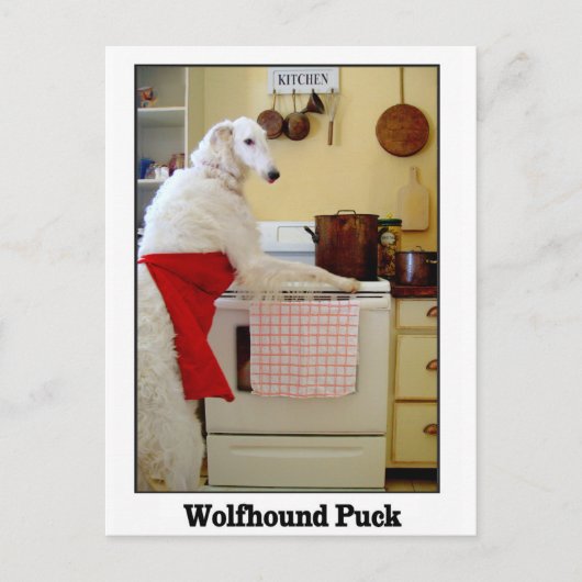 Wolfhound Puck Briefkaart (Voorkant)