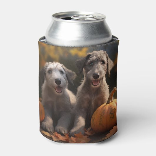 Wolfhound Puppy Herfst Delight Pompoen Blikjeskoeler (Blikje Voorkant)