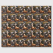 Wolfhound Puppy Herfst Delight Pompoen Cadeaupapier (Vlak)