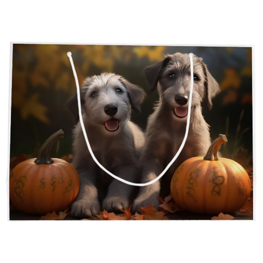 Wolfhound Puppy Herfst Delight Pompoen Groot Cadeauzakje (Achterkant)